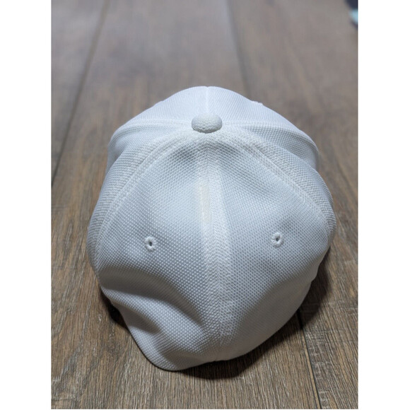 FSB Hat Cap White Fitted S/M Polyester Mens Baseball Stitching Sport Tek FlexFit - Picture 5 of 8